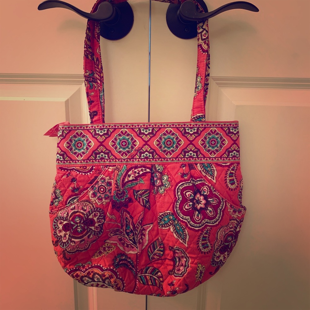 Vera Bradley pink floral print shoulder bag